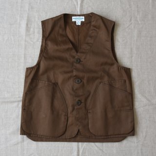 【20%OFF】SASSAFRAS（ササフラス）LANDSCAPER VEST ブラウン（ウエストポイント）