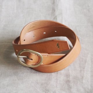 Jacou（ジャコウ）OVAL BUCKLE BELT ブラウン