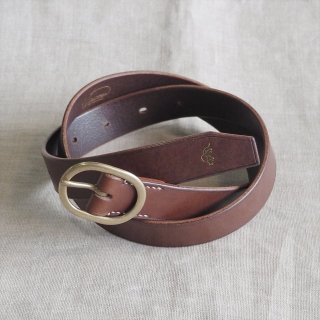 Jacou（ジャコウ）OVAL BUCKLE BELT ダークブラウン