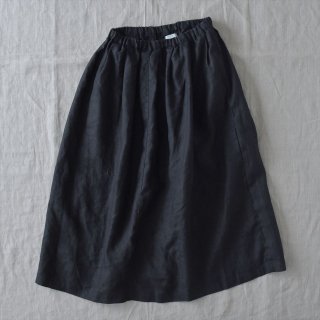 【20%OFF】Fog Linen Work（フォグリネンワーク）アラーナ タックスカート ブラック（普通地リネン）