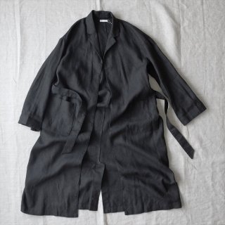 【20%OFF】Fog Linen Work（フォグリネンワーク）リネンコート「ロッテ」ブラック（厚地リネン）