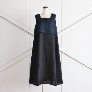 【20%OFF】Fog Linen Work（フォグリネンワーク）ワンピース「ナギサ」ニュイ（薄地リネン）