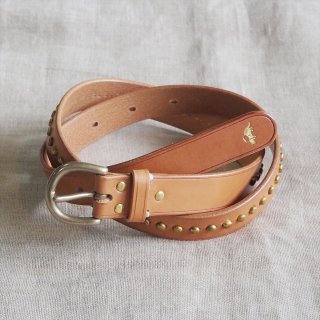 Jacou（ジャコウ）STUDDED BOW BUCKLE BELT ブラウン
